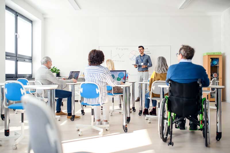 group of senior people attending events